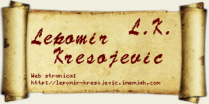 Lepomir Kresojević vizit kartica